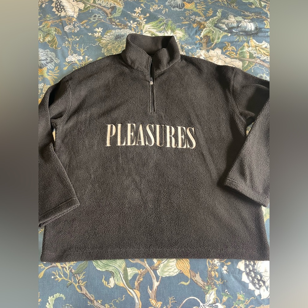 Pleasures Fleece Quarter Zip Pullover Size Large Coat Comfy Loungewear